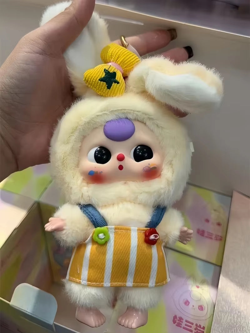 Genuine Baby Three Years Old Macaron Little Rabbit Series Plush Blind Box Tide Play Ornament Pendant Creative Cute Doll Toy Gift