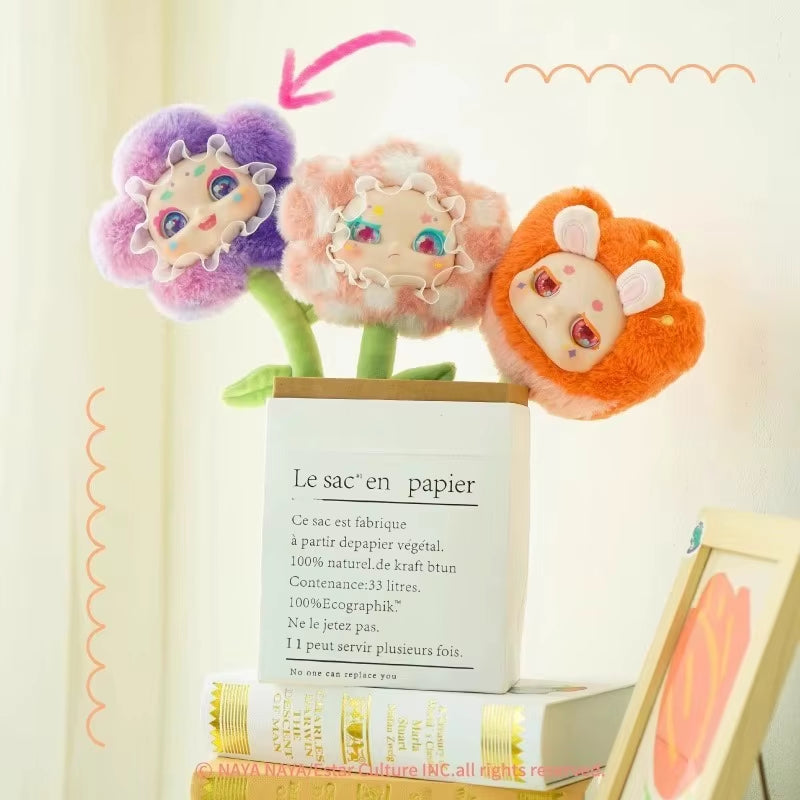 Baby Three Blind Box Mystery Box Kimmon Qimeng Biological Flowers Blooming Series Trendy Play Desktop Ornament Girl Plush Toys