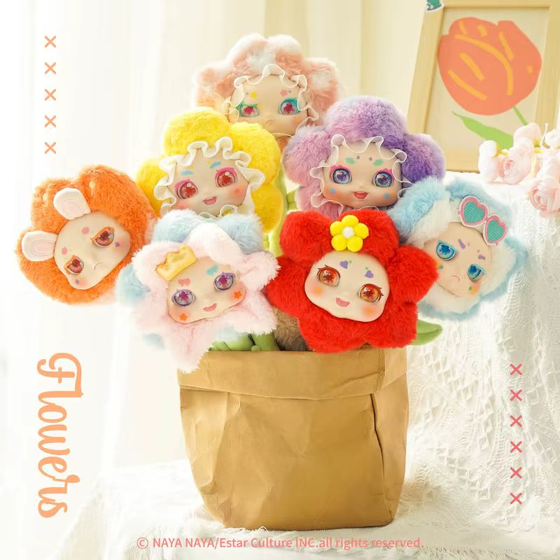 Baby Three Blind Box Mystery Box Kimmon Qimeng Biological Flowers Blooming Series Trendy Play Desktop Ornament Girl Plush Toys